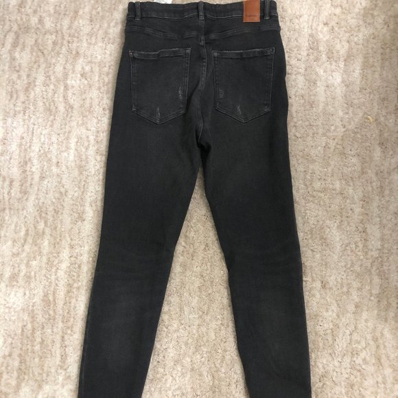 ZARA TRAFALUC DARK GREY DISTRESSED SKINNY JEANS - Picture 2 of 3